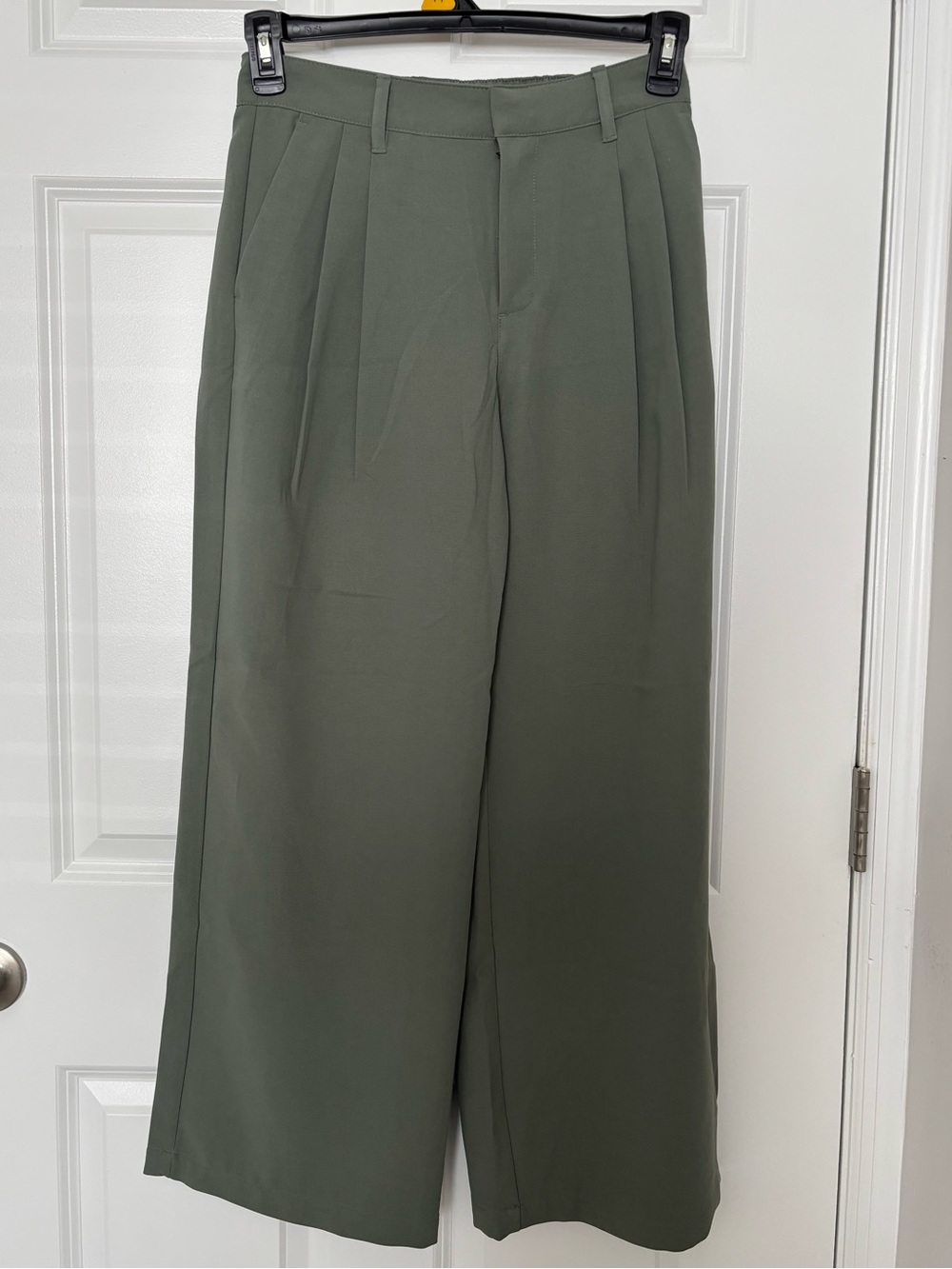 Wide Leg Olive Green Women’s Trousers